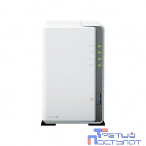 Synology DS223j Сетевое хранилище 2x2.5"/3.5" SATA, Realtek RTD1619B -1.7GHz, 1 GB DDR4, 1x1 Гбит/с, 2xUSB