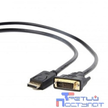 Кабель DisplayPort-DVI Gembird/Cablexpert  1м, 20M/19M, черный, экран, пакет(CC-DPM-DVIM-1M)