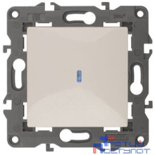 Эра Б0034216 14-1102-02 Выключатель с подсветкой, 10АХ-250В, IP20, Эра Elegance, сл.кость