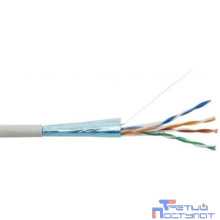 PROconnect (01-0142-3-50) Кабель витая пара омедненный, F/UTP, CCA, CAT 5e, PVC, 4PR, 24AWG, INDOOR, SOLID, серый, 50м