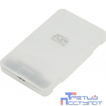 AgeStar 3UBCP3 (WHITE) USB 3.0 Внешний корпус 2.5" SATAIII HDD/SSD USB 3.0, пластик, белый, безвинтовая конструкция