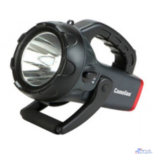 Camelion LED2931R2  (фонарь аккум 220В/12В, карбон,   10W  CREE LED, 4В 4А-ч, пластик, коробка)