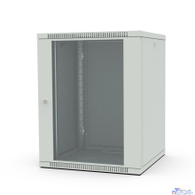 Шкаф настенный 19", 15U Filum FL-WB-1566GM-GY Wall Box (ШхГхВ) 600x600x757 мм, дверь стеклянная, цвет серый RAL7035