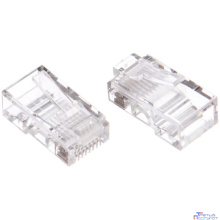 Cablexpert Разъем (коннектор) RJ-45 (8P8C) универсальный кат.5e, контакты 6 микрон, 100шт, пакет (PLUG3UP6/5)