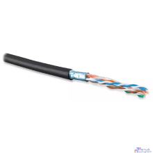 Кабель витая пара Bion BCL-F5480-381 F/UTP, кат.5e, 4x2x0,48 мм AWG 24, медь, одножильный, PE, для внешней прокладки, 305м, черный