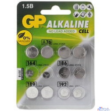 GP ACM01-CR12 12/1440 (Набор дисковых батареек, 12 шт. в уп-ке) {Количество в упаковке — 12 (2 x LR41 (192), 2 x LR43 (186), 4 x LR44 (A76), 2 x LR54 (189), 2 x LR60 (164))}