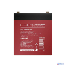 CBR Аккумуляторная VRLA батарея CBT-HR1221W-F2 (12В 5,2Ач), клеммы F2
