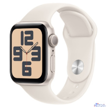 Apple Watch SE (2024) 40mm Starlight Aluminium Case with Starlight Sport Band - S/M (MXEF3LL/A)