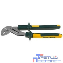 KRAFTOOL Клещи "KRAFT-MAX" переставные,Cr-Mo,маслобензост двухкомп рукоятки,шарнирное соединение с повыш износост,250мм [22011-10-25]
