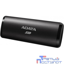 A-DATA Portable SDD 256GB SE760, External, USB 3.2 Type-C, [R/W -1000/- MB/s] 3D-NAND, черный [ASE760-256GU32G2-CBK]