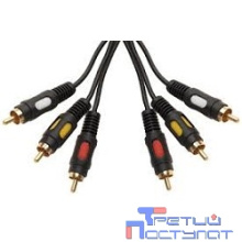 Rexant (17-0212) Шнур 3RCA Plug - 3RCA Plug  1.5М  (GOLD)
