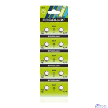 Ergolux AG 4  BL-10 (AG4-BP10, LR66 /LR626 /177 /377 батарейка для часов) (10 шт. в уп-ке)
