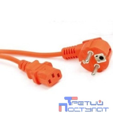 VCOM CE021-O/0.75MMX1.8M Кабель компьютер-розетка 220V (EURO) <VDE> 1,8м 3G0,75mm2, оранжевый