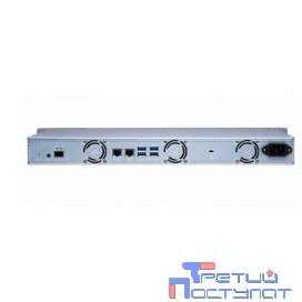 QNAP TS-431XeU-2G Сетевое хранилище, 4 отсека для HDD, 10 GbE SFP+, стоечное исполнение, 1 блока питания. ARM Cortex-A15 Annapurna Labs AL-314 1,7 ГГц, 2 ГБ. Направляющие в комплект поставки не