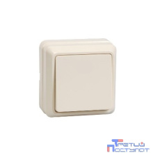 Iek EVO10-K33-10-DC ВС20-1-0-ОКм Выключатель 1кл 10А откр.уст. ОКТАВА (кремовый)