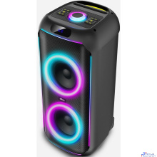 RITMIX SP-770B черный {Bluetooth, FM-радио, RGB-подсветка, AUX, USB, microSD (до 32 Гб, MP3), дисплей: LED, до 6 часов, вход: Jack 6.3 мм, Jack 3.5 мм, USB, 3600 мАч, 3.7 В, USB Type}