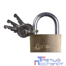 Замок ЗУБР "MASTER" латунный на карточке, 3 ключа в комплекте, 50мм [3710-50_z01]
