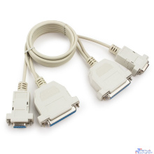 Кабель 0-модемный Cablexpert универсальный 25F+9F/25F+9F, 1.8м, пакет (CC-140-6-N)