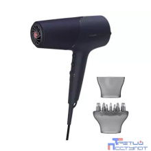 PHILIPS BHD510/00 Фен , 2300 Вт,6 режимов температуры и скорости, ThermoShield для 100% защиты волос от перегрева, ионизация х4, диффузор,синий металлик