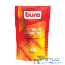 Запасной блок к тубе с чистящими салфетками для поверхностей BURO BU-ZSURFACE 100 шт. [817447]