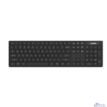 Philips Беспроводная Клавиатура SPK6103, 2,4 GHz 104 клав, русская заводская раскладка, бесшумная,  чёрный