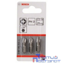Bosch 2607001511 3 БИТ 25ММ PH2 XH