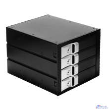 Exegate EX264645RUS Корзина для HDD Exegate HS435-01 (универсальная, на 4*3,5" SATA/SAS HDD, занимает 3*5,25" отсека)