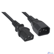 Cabeus PC-189-VDE-0.6M Кабель питания монитор-компьютер IEC 320 C13 - IEC 320 C14 (3x0.75). 0.6м