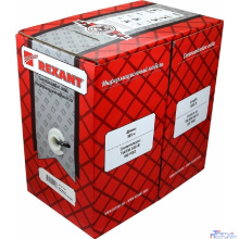 Rexant (01-0044) Кабель витая пара U/UTP, CAT 5e, PVC, 4PR, 24AWG, INDOOR, STRANDED, серый, 305м