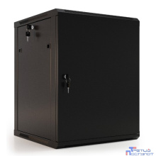 Hyperline TWB-0945-SR-RAL9004 шкаф настенный 19-дюймовый (19"), 9U, 500x600x450 мм, металлическая передняя дверь с замком, две боковые панели, цвет черный (RAL 9004) (разобранный)
