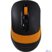 A-4Tech Мышь Fstyler FG10 черный/оранжевый оптическая (2000dpi) беспроводная USB [1147568]