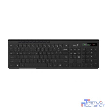 Клавиатура беспроводная мультимедийная Genius SlimStar 7230. 12 мультимедийных клавиш, тонкие клавиши, 2.4ГГц, поддержка приложения Genius Key support.