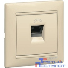 Legrand 774338 Розетка телефонная Valena RJ11 4 контакта 1 коннектор (слоновая кость)