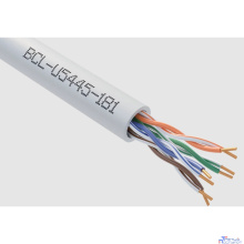 Кабель витая пара Bion BCL-U5445-181 U/UTP, кат.5e, 4x2x0,455мм AWG 25, медь, одножильный, PVC, для внутренней прокладки, 305м, серый