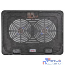 BURO Подставка для ноутбука 15.6"355x255x30mm 2xUSB 2x 140mmFAN 657г металлическая сетка/пластик черный (BU-LCP156-B214H)
