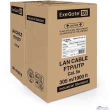 Exegate EX138967RUS Кабель FTP 4 пары кат.5e Exegate Special медь, экран, 305м pullbox, серый