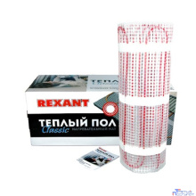 Rexant 51-0501-2 Тёплый пол (нагревательный мат) Classic RNX -0,5-75 (площадь 0,5 м2 (0,5 х 1,0 м)), 75 Вт двухжильный с экраном