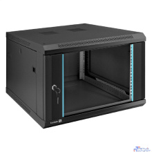 Exegate EX298606RUS Шкаф телекоммуникационный 19" настенный 6U ExeGate EC-WM-6U.600.G.BLACK (19”, 6U, 600x600x370mm (ШхГхВ), передняя дверь закаленное стекло, съемные боковые панели, пыле- и влагозащи