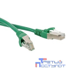 Hyperline PC-LPM-STP-RJ45-RJ45-C5e-1M-LSZH-GN Патч-корд F/UTP, экранированный, Cat.5е, LSZH, 1 м, зеленый
