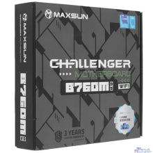 MAXSUN MS-Challenger B760M D5 WIFI V1/V2 (Socket 1700, mATX, 2*DDR5, VGA/HDMI, 3*SATA3, 2*M.2, 1*PCIEx16/1*PCIEx1, 2*USB2.0, 4*USB 3.2, LAN 1*1G, Bluetooth, Wi-Fi 802.11ax, RTL)