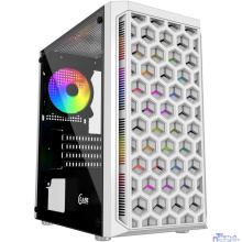 Powercase CMIMTW-L3 Корпус Mistral Micro T3W, Tempered Glass, Mesh, 2x 140mm + 1х 120mm 5-color fan, белый, mATX (CMIMTW-L3)