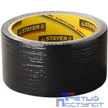 Лента STAYER "MASTER" "UNIVERSAL" клейкая,армированная, влагостойкая. 48мм х 10м, черный [12086-50-10]