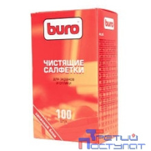 Запасной блок к тубе с чистящими салфетками для экранов и оптики BURO BU-ZSCREEN, 100шт.[817446]