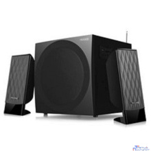 MICROLAB M-300U 2 колонки+сабвуфер дерево чёрные (38W RMS), FM-тюнер