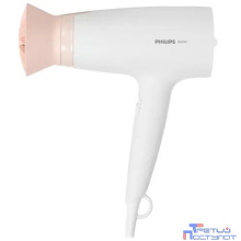 PHILIPS BHD300/00 Фен,1600 Вт, 3 режима, насадка ThermoProtect, концентратор, шнур 1,8 м. Цвет: белый с розовым.