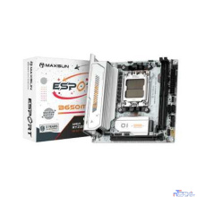 MAXSUN MS-eSport B650ITX WIFI ICE (Socket AM5, mini-ITX, 2*DDR5(96Gb), DP/HDMI,  2*SATA3, 2*M.2,  1*PCIEx16, 4*USB2.0, 2*USB 3.0,  LAN 1*2,5G, Bluetooth5.2,  Wi-Fi 802.11ax, RTL)