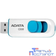 A-DATA Flash Drive 16Gb С008 AC008-16G-RWE {USB2.0, белый}