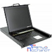 Procase E1708 Консоль однорельсовая , КВМ 8 порт, LCD 17'', single rail console KVM 8 port, LCD D-Sub, USB, разрешение 1280*1024, 8 кабелей