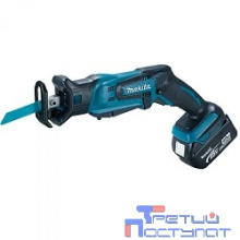 Makita DJR185RME Пила сабельная аккумуляторная [DJR185RME] {18В,2х4Ач Li-ion,0-3000об\м,ход-13мм,рез-50мм,1.5кг,чем,подсв,н-р пилок}