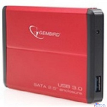 Gembird EE2-U3S-2-R Внешний корпус 2.5" Gembird EE2-U3S-2 ,  красный, USB 3.0, SATA